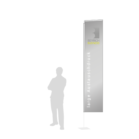 Beachflag Rechteck Austauschdruck | Large (400 cm) | einseitig bedruckt