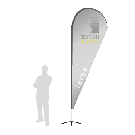 Beachflag Drop | Large (350 cm) | einseitig bedruckt