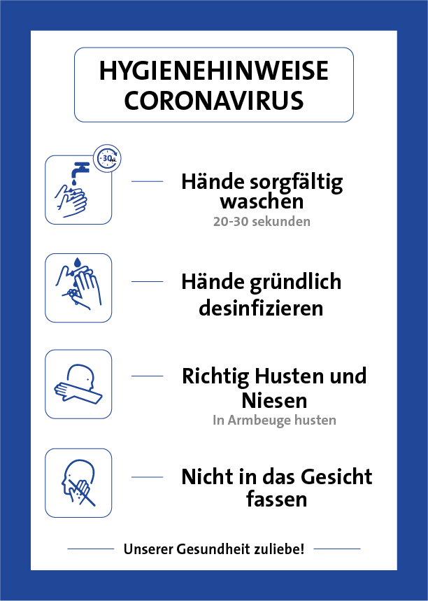 Aufkleber Hygienehinweis, Standard, DIN A4, Beyrich