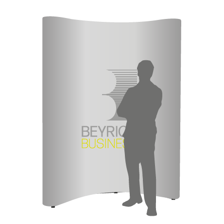 Pop-Up Faltwand | 2 x 3 Felder gebogen | einseitig bedruckt