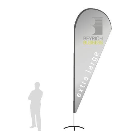Beachflag Drop | Extra Large (460 cm) | einseitig bedruckt